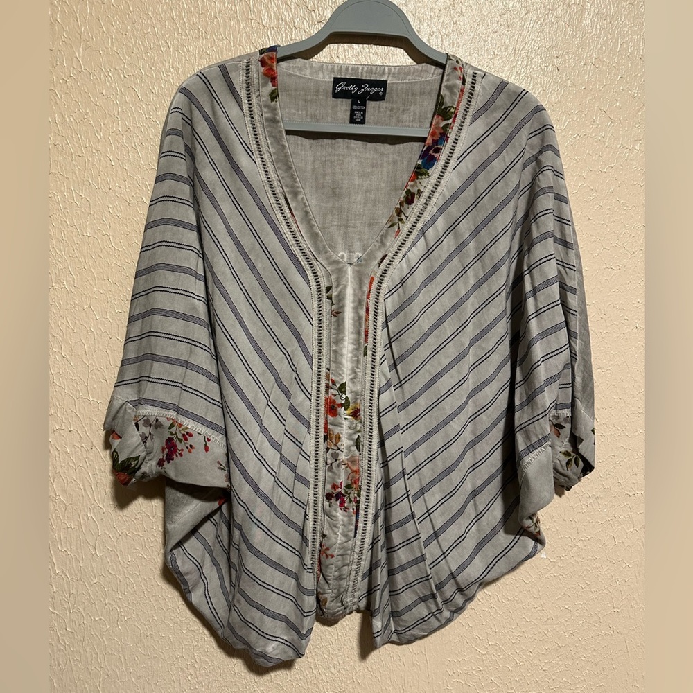 Gretty‎ Zueger Dolman Sleeve Top Size Large